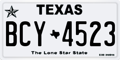 TX license plate BCY4523