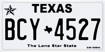 TX license plate BCY4527