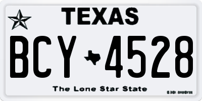 TX license plate BCY4528