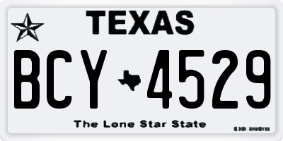 TX license plate BCY4529