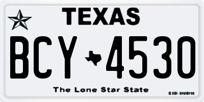 TX license plate BCY4530