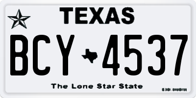 TX license plate BCY4537