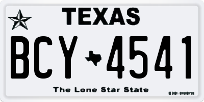 TX license plate BCY4541