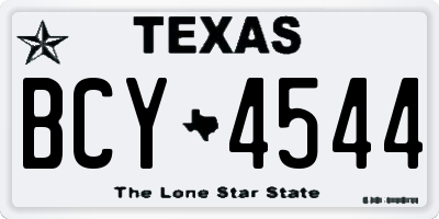 TX license plate BCY4544