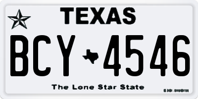 TX license plate BCY4546