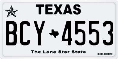 TX license plate BCY4553
