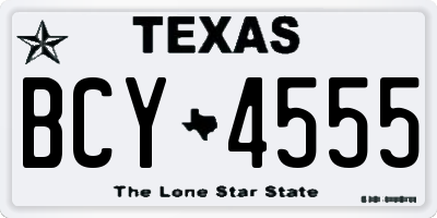 TX license plate BCY4555