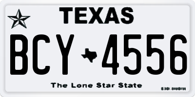 TX license plate BCY4556