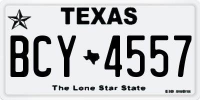 TX license plate BCY4557