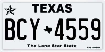 TX license plate BCY4559
