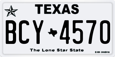 TX license plate BCY4570