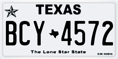 TX license plate BCY4572