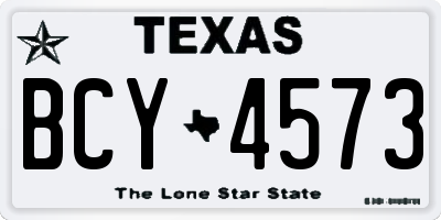 TX license plate BCY4573