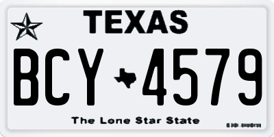 TX license plate BCY4579