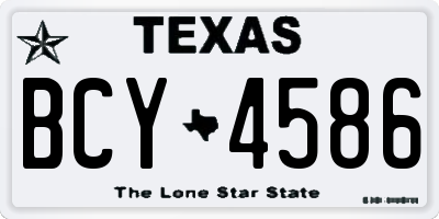 TX license plate BCY4586