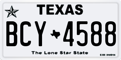 TX license plate BCY4588