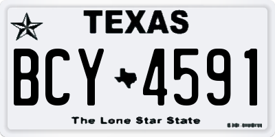 TX license plate BCY4591