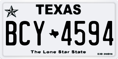 TX license plate BCY4594