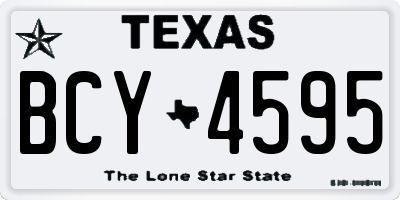 TX license plate BCY4595