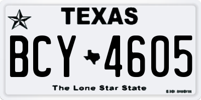 TX license plate BCY4605