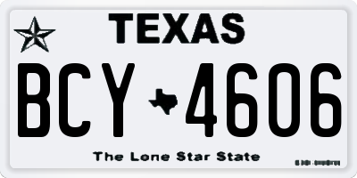TX license plate BCY4606