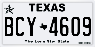 TX license plate BCY4609