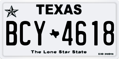 TX license plate BCY4618