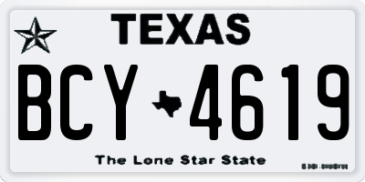 TX license plate BCY4619
