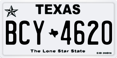 TX license plate BCY4620