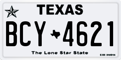 TX license plate BCY4621