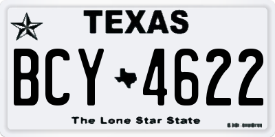 TX license plate BCY4622