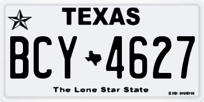 TX license plate BCY4627