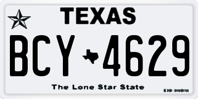 TX license plate BCY4629