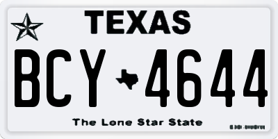 TX license plate BCY4644