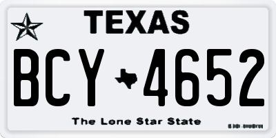TX license plate BCY4652
