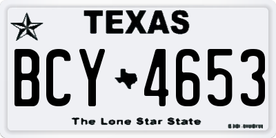 TX license plate BCY4653