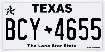 TX license plate BCY4655