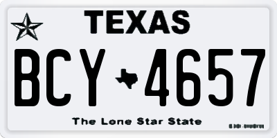 TX license plate BCY4657