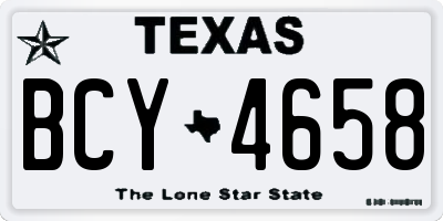 TX license plate BCY4658