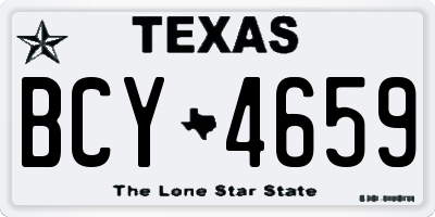 TX license plate BCY4659