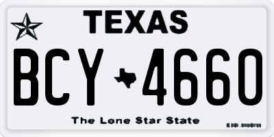 TX license plate BCY4660