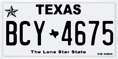 TX license plate BCY4675