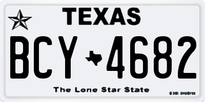 TX license plate BCY4682