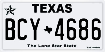 TX license plate BCY4686