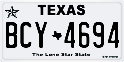 TX license plate BCY4694