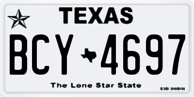 TX license plate BCY4697