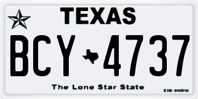 TX license plate BCY4737