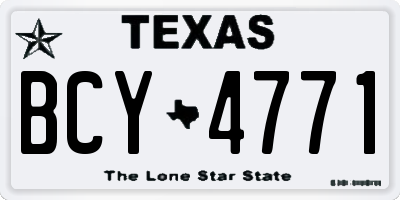 TX license plate BCY4771