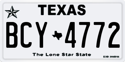 TX license plate BCY4772