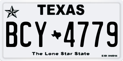 TX license plate BCY4779